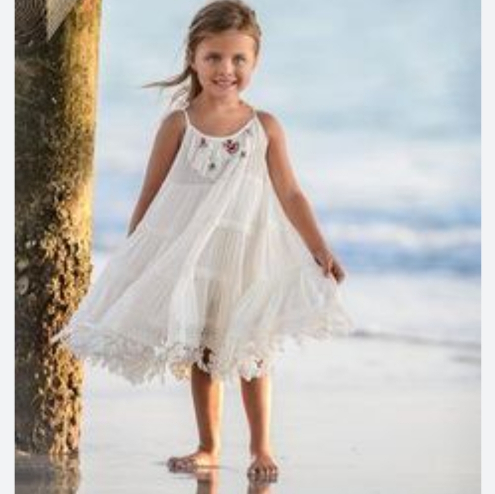 DOLLCAKE white crochet lace cotton dress 3 3T - Picture 4 of 14
